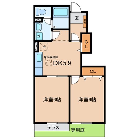 西尾駅 バス19分  寺津神社前下車：停歩14分 1階の物件間取画像